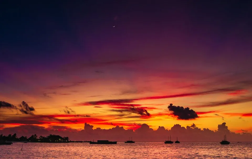 a colorful sunset over a body of water