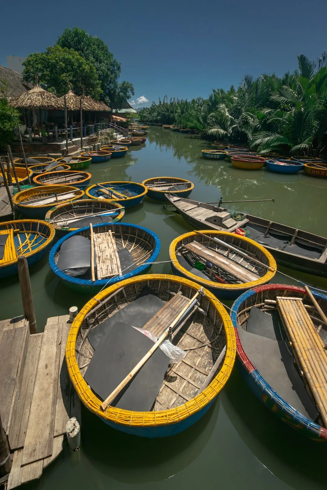 a bunch of boats that are sitting in the water