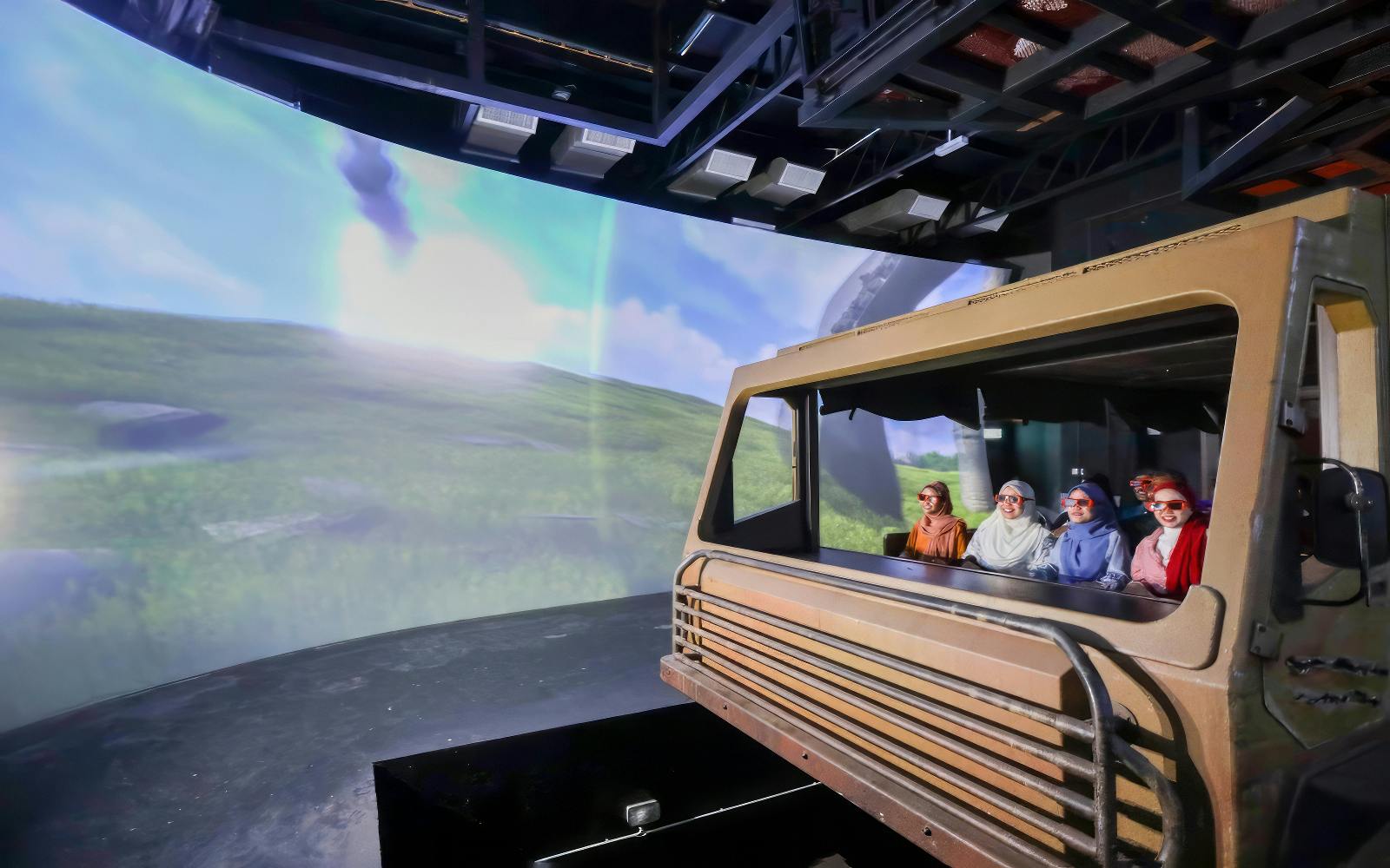 Visitors enjoying a 3D experience at SkyRex, Langkawi SkyCab.