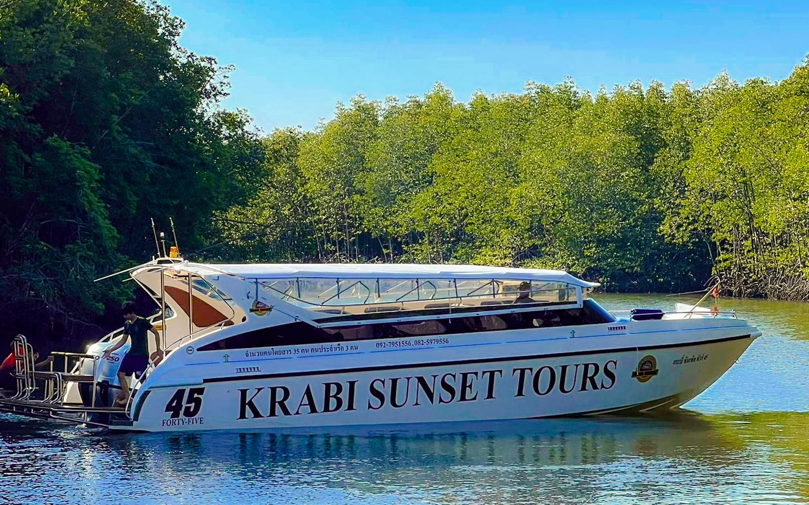 From Krabi: Phi Phi Island & 4 Islands Sunset Day Tour by Speedboat with Lunch & Transfers